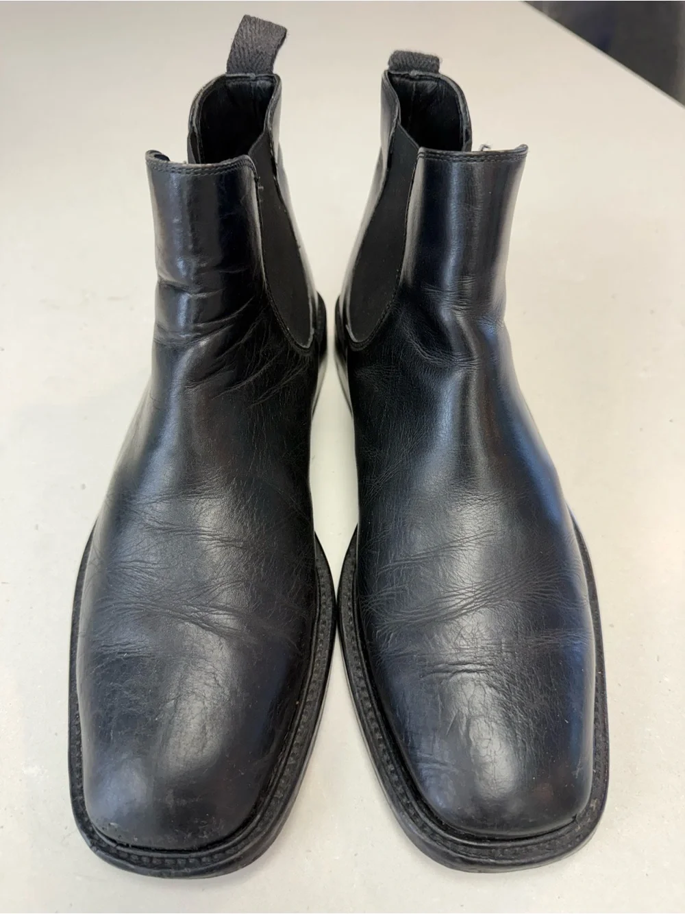Gordon Rush Men's Made in Italy Black Leather Chelsea Boots